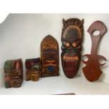 Tribal Masks and Wall Hangings etc
