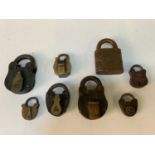 8x Victorian and Later Padlocks