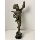 Spelter Cherub - 49cm High