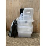 Quantity of Plastic Storage Boxes