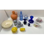 Terracotta Jug, Decanters, Decorative Balls, Eyeglass etc