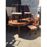 Chinese Rosewood Extending Dining Table - 280cm x 117cm x 77cm with 8x Matching Chairs Including