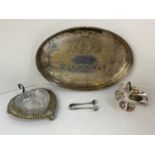 Silver Plated Tray and Other Plated Ware