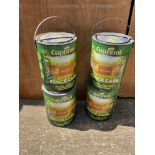 4 x Unused Tins Cuprinol Fence Care Autumn Gold