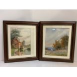 4x Watercolours - Country Scenes