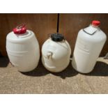 3 Plastic Beer Barrels