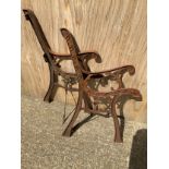 Pair of Metal Bench Ends