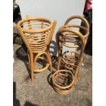 2x Bamboo Plant Stands