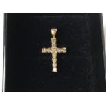 9ct and Cognac Diamond Cross