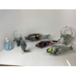 Glass Fish, Handbags, Royal Worcester Figure