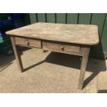 Pine Kitchen Table with Drawers