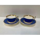 Pair of Rockingham Cups