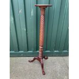 Mahogany Torchere