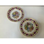 Pair of Hand Painted Plates 22.5 cm Diameter