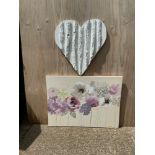 Canvas Picture and Heart Decoration