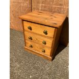 Pine Three Drawer Chest