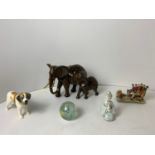 Widecombe Fair Ornament, Sylvac Dog, Mother and Baby Elephant, Paperweight etc