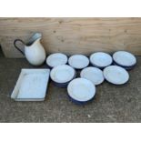 Enamel Ware Large Jug Plates and Dishes