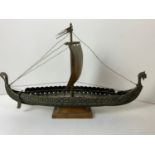 Metal Boat on Stand