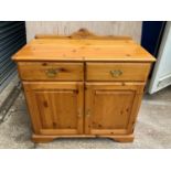 Pine Cupboard - W92cm x D46cm x H81cm