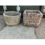 Two Concrete Planters