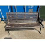 Metal End Garden Bench