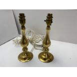 Pair of Brass Table Lamps