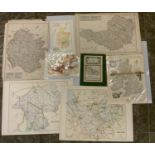 Collection of British 19th Century Maps Approx 20 Mixed Condition