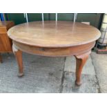 Large Circular Mahogany Table - 143cm