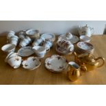 Colclough Braganza Part Tea Set and other China