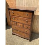 Stag Chest of Drawers - W82cm x D46cm x H102cm