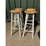Four Part Painted Stools