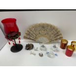 Fan, Perfume Bottles, Candles, Ornaments etc