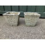 Pair of Concrete Planters