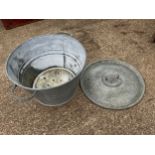 Galvanised Bucket with Lid