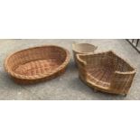 2x Animal Baskets and One Log Basket