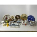 Collectors Plates, Sylvac Apple Sauce Pot, Pestle and Mortar etc