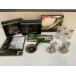 Kitchen Scales, Eternity Candle Lights and Dartington Tumblers etc