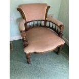 Edwardian Mahogany Framed Armchair