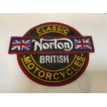 Metal Sign Norton - 25cm