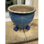 Blue Glazed Planter