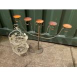 Wire Basket and Candle Holder