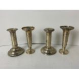 4x Silver Candlesticks - 12cm High