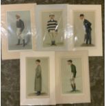 5x Mounted Original Vanity Fair Prints of Jockeys