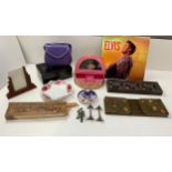 Jacques Vert Handbag, Jewellery Box, Elvis LP and Inkwell etc