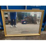 Gilt Framed Bevel Edged Mirror - 100cm x 70cm