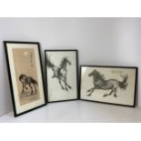 3x Oriental Horse Pictures