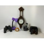 Carl Zeiss and Bushmaster Binoculars, Barometer (Cracked Glass) and Reading Light etc