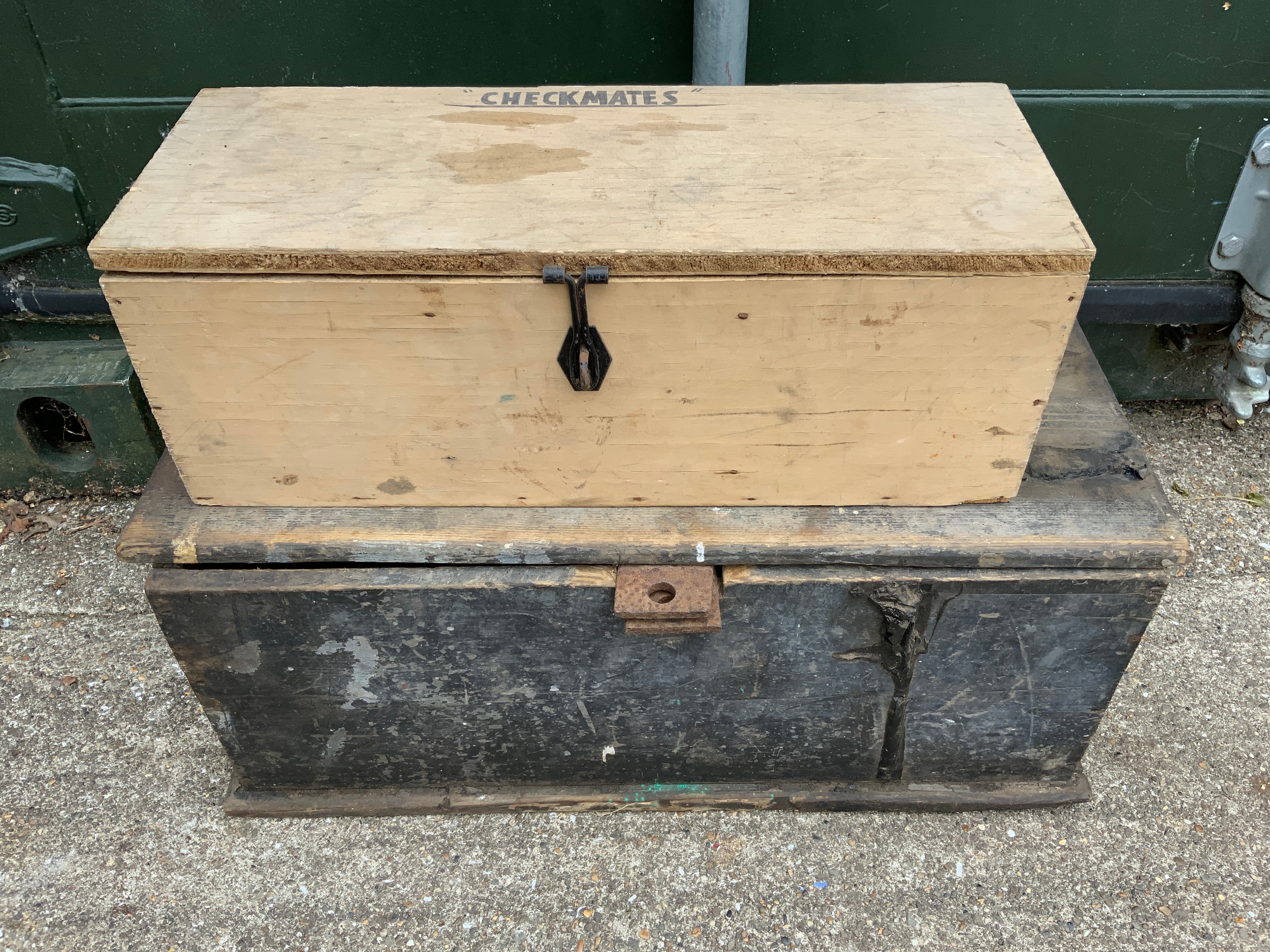 2x Wooden Boxes, One with Contents - Shoe Last and Vintage Planes - Image 2 of 2