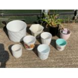 Quantity of Ceramic Planters